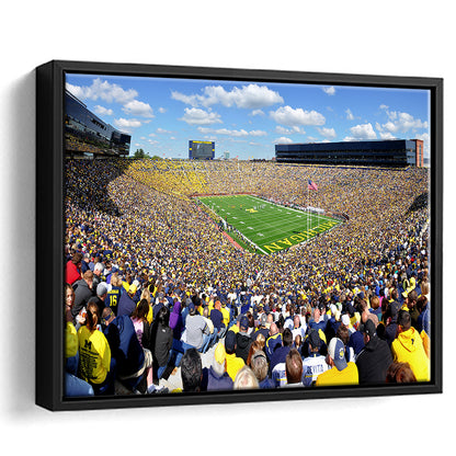 Michigan Stadium, Stadium Canvas, Sport Art, Framed Canvas Print Wall Art, Floating Frame