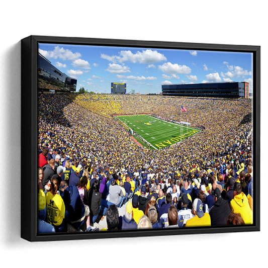 Michigan Stadium, Stadium Canvas, Sport Art, Framed Canvas Print Wall Art, Floating Frame