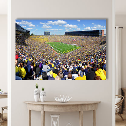 Michigan Stadium, Stadium Canvas, Sport Art, Gift for him, Man Cave Decor, Art Print, Canvas Print Wall Art