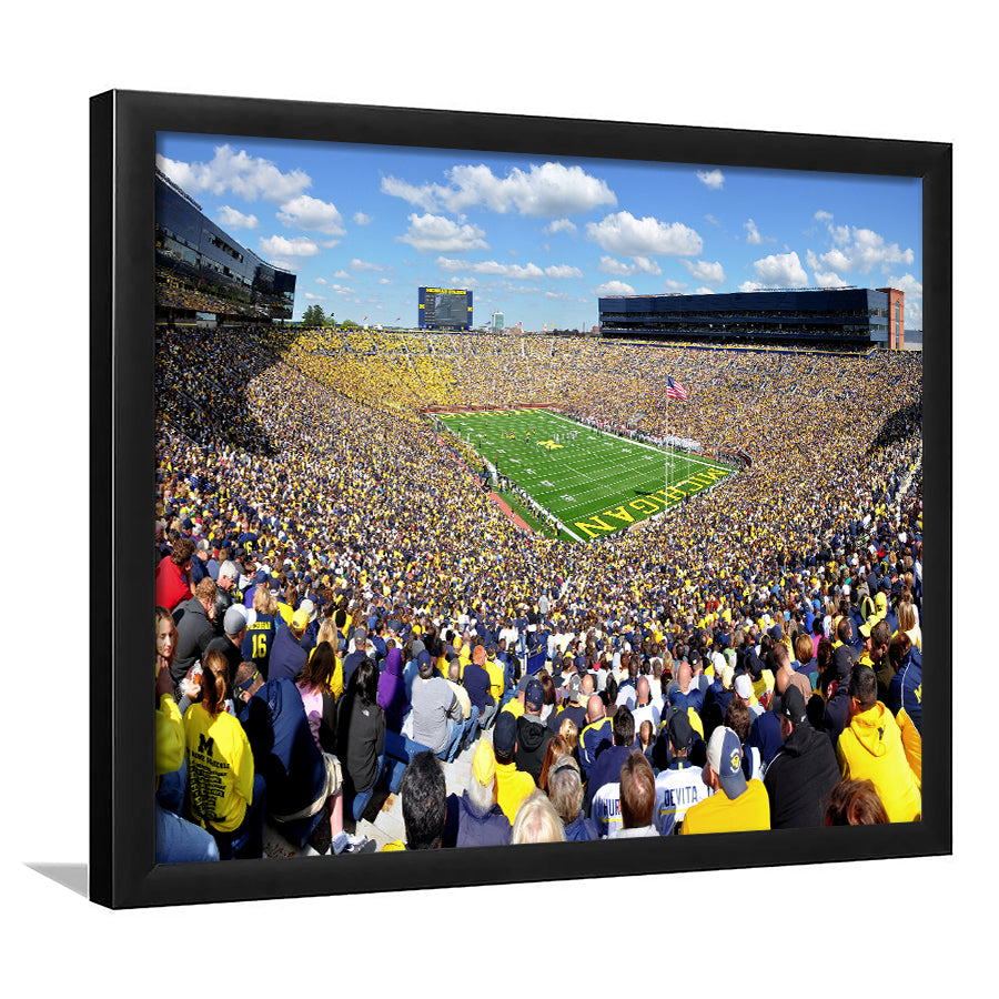 Michigan Stadium, Stadium Canvas, Sport Art, Gift for him, Framed Art Print Wall Decor, Picture Framed