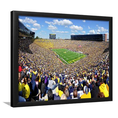 Michigan Stadium, Stadium Canvas, Sport Art, Gift for him, Framed Art Print Wall Decor, Picture Framed