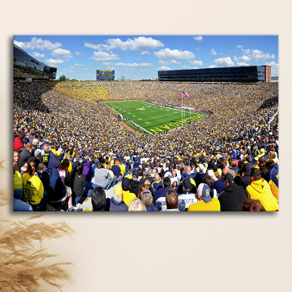 Michigan Stadium, Stadium Canvas, Sport Art, Gift for him, Man Cave Decor, Art Print, Canvas Print Wall Art