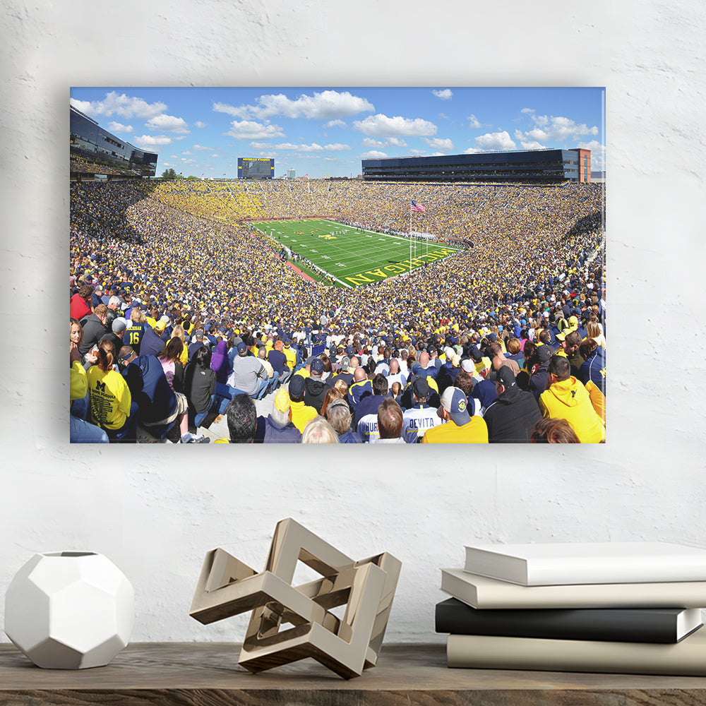 Michigan Stadium, Stadium Canvas, Sport Art, Gift for him, Man Cave Decor, Art Print, Canvas Print Wall Art