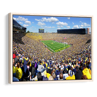 Michigan Stadium, Stadium Canvas, Sport Art, Framed Canvas Print Wall Art, Floating Frame