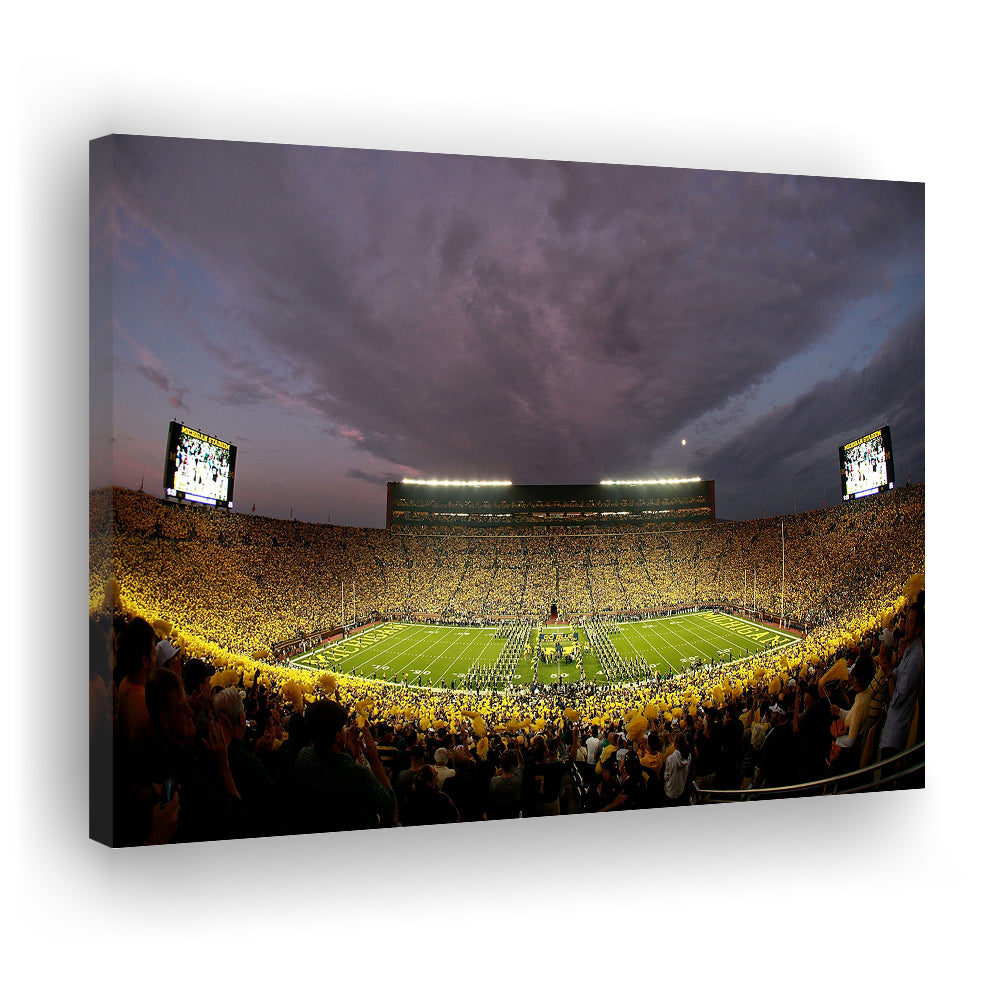 Michigan Wolverine Football, Stadium Canvas, Sport Art, Gift for him, Man Cave Decor, Art Print, Canvas Print Wall Art