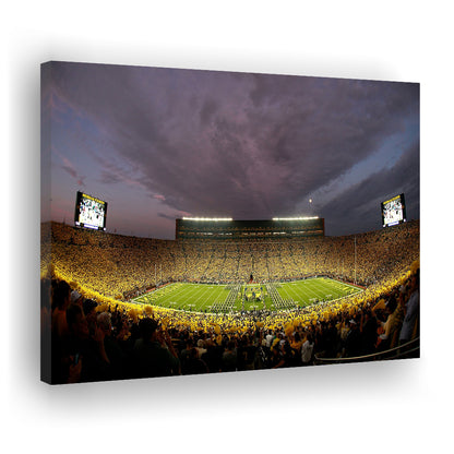 Michigan Wolverine Football, Stadium Canvas, Sport Art, Gift for him, Man Cave Decor, Art Print, Canvas Print Wall Art