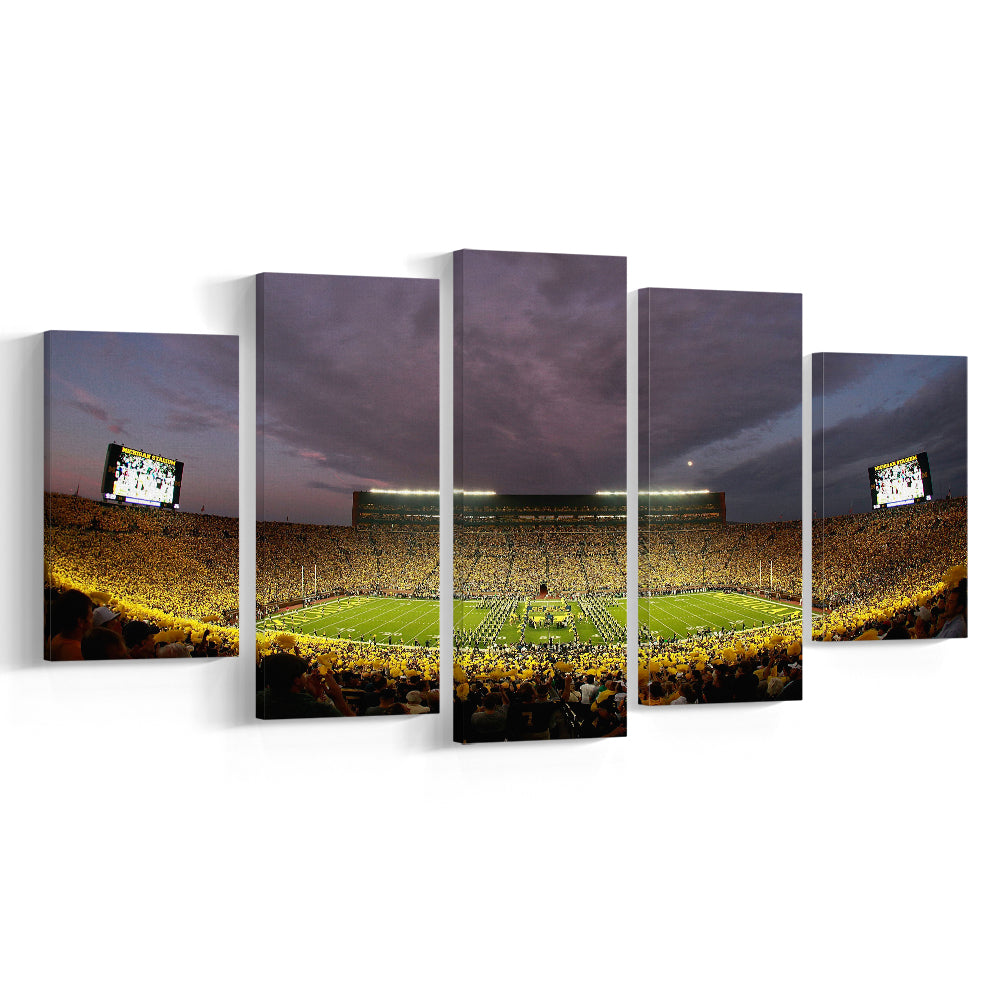 Michigan Wolverine Football, Stadium Canvas, Sport Art, Gift for him, 5 Panel, Large Canvas, Canvas Print Wall Art