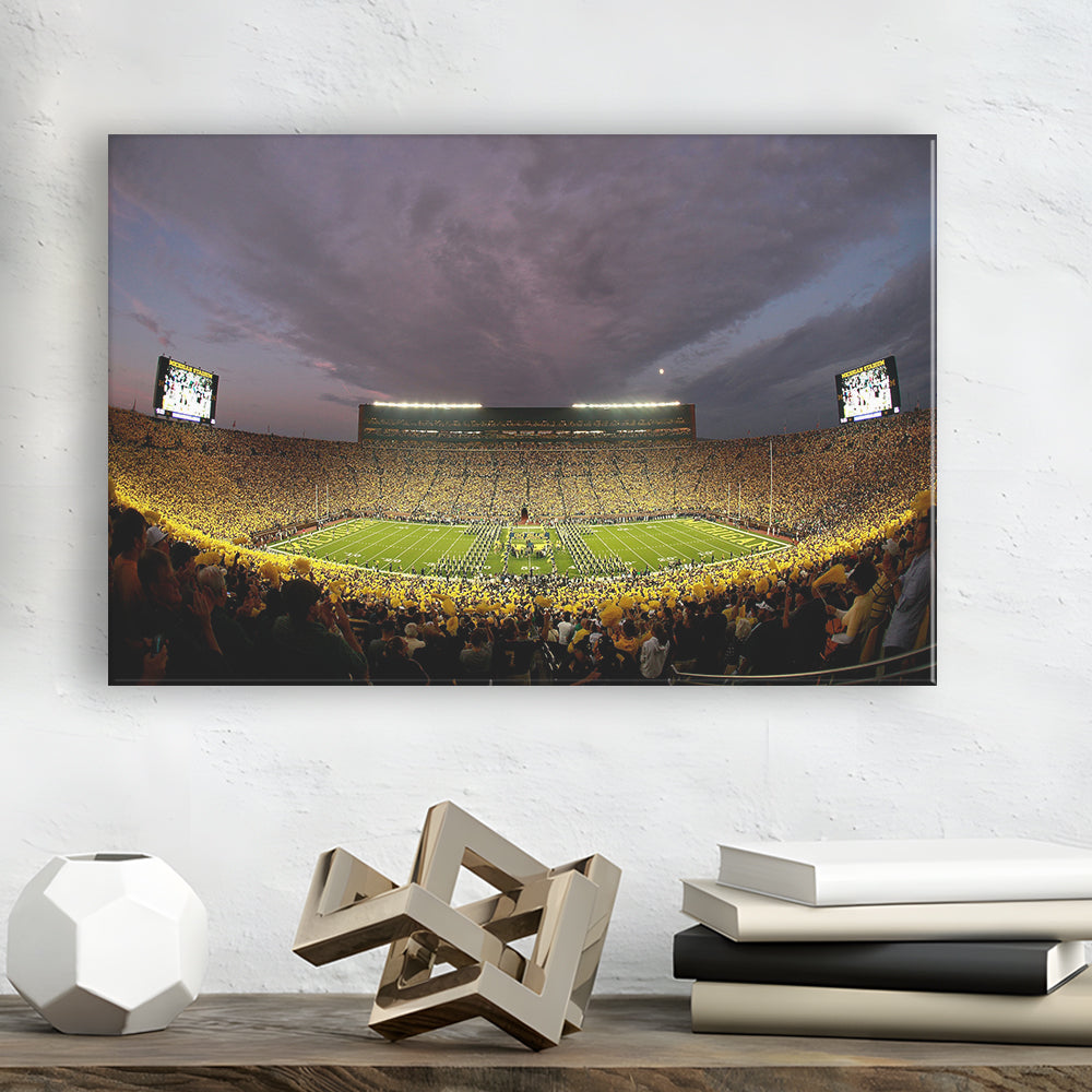 Michigan Wolverine Football, Stadium Canvas, Sport Art, Gift for him, Man Cave Decor, Art Print, Canvas Print Wall Art