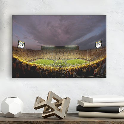Michigan Wolverine Football, Stadium Canvas, Sport Art, Gift for him, Man Cave Decor, Art Print, Canvas Print Wall Art