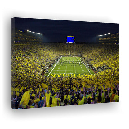 Michigan Wolverines Cornhole Boards, Stadium Canvas, Sport Art, Gift for him, Man Cave Decor, Art Print, Canvas Print Wall Art