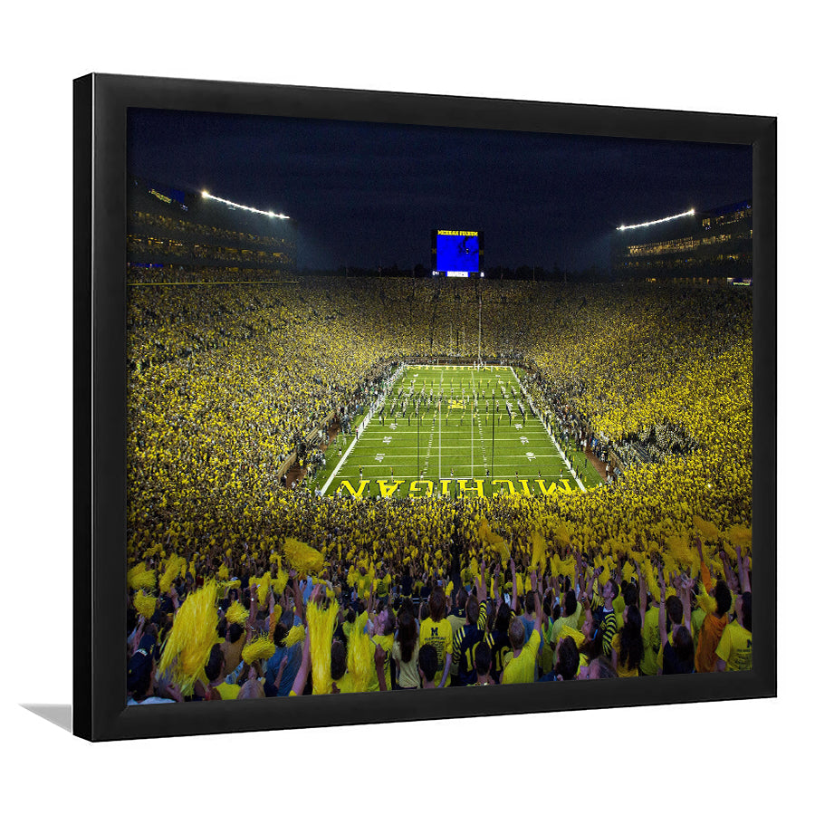 Michigan Wolverines Cornhole Boards, Stadium Canvas, Sport Art, Gift for him, Framed Art Print Wall Decor, Picture Framed