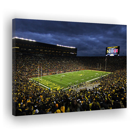 Michigan the Big House, Stadium Canvas, Sport Art, Gift for him, Man Cave Decor, Art Print, Canvas Print Wall Art
