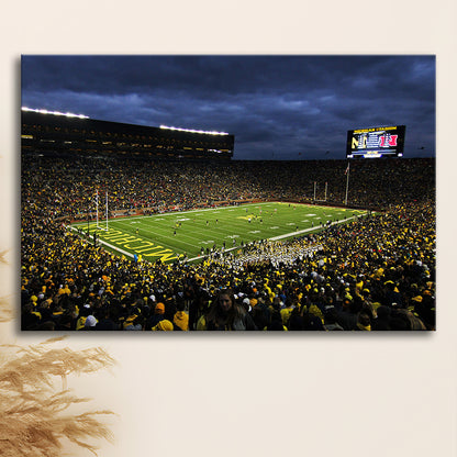 Michigan the Big House, Stadium Canvas, Sport Art, Gift for him, Man Cave Decor, Art Print, Canvas Print Wall Art