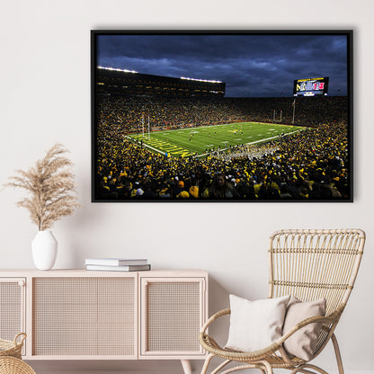 Michigan the Big House, Stadium Canvas, Sport Art, Framed Canvas Print Wall Art, Floating Frame