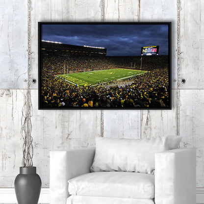 Michigan the Big House, Stadium Canvas, Sport Art, Framed Canvas Print Wall Art, Floating Frame