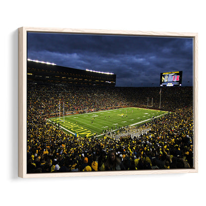 Michigan the Big House, Stadium Canvas, Sport Art, Framed Canvas Print Wall Art, Floating Frame