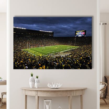 Michigan the Big House, Stadium Canvas, Sport Art, Gift for him, Man Cave Decor, Art Print, Canvas Print Wall Art
