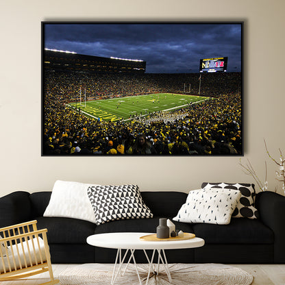 Michigan the Big House, Stadium Canvas, Sport Art, Framed Canvas Print Wall Art, Floating Frame