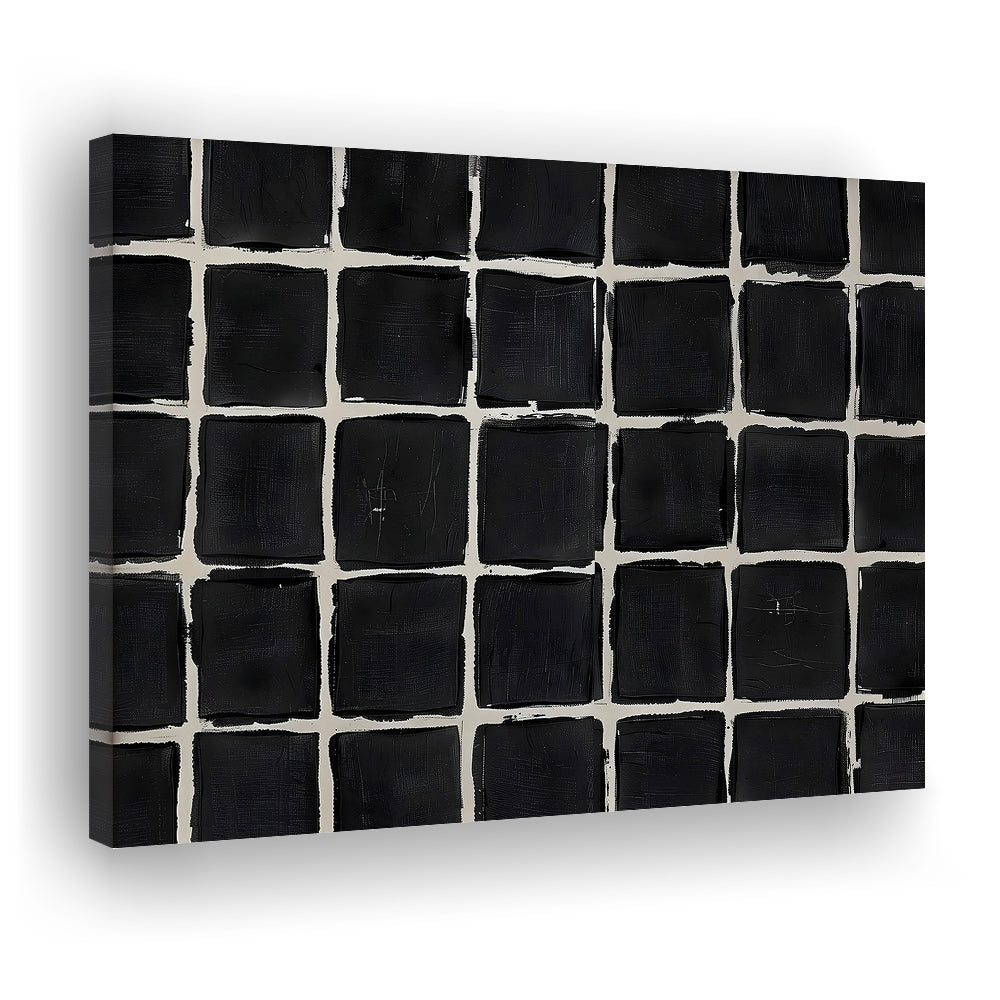 Mid Century Modern Moody Abstract Oil Painting Art Neutral Canvas Print Wall Art, Large Canvas Wall Art Designer