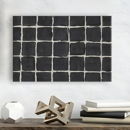 Mid Century Modern Moody Abstract Oil Painting Art Neutral Canvas Print Wall Art, Large Canvas Wall Art Designer