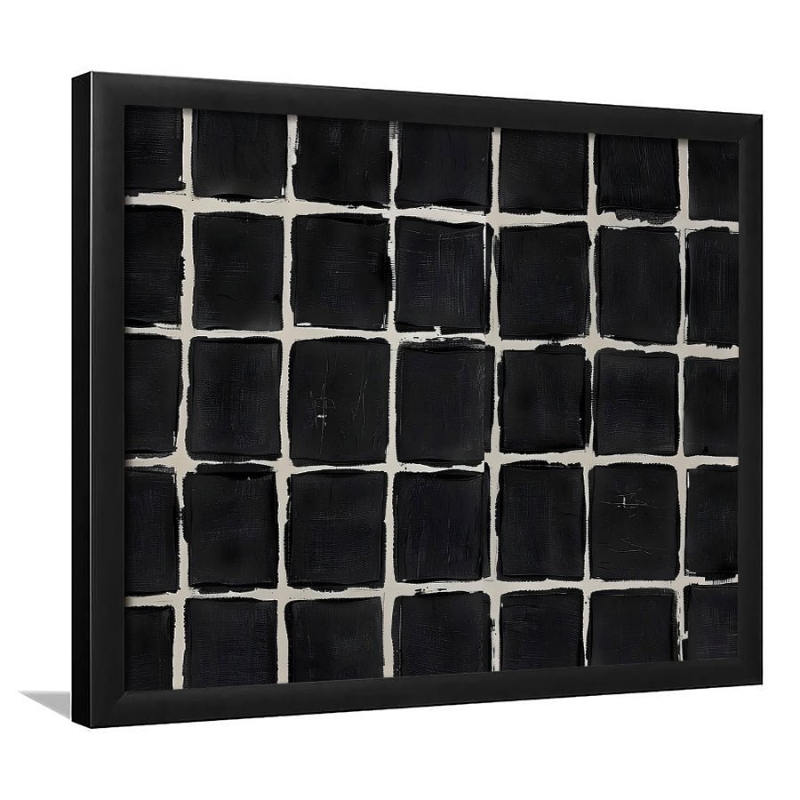 Mid Century Modern Moody Abstract Oil Painting Art Neutral Framed Art Print Wall Decor, Large Art Print Wall Art Designer
