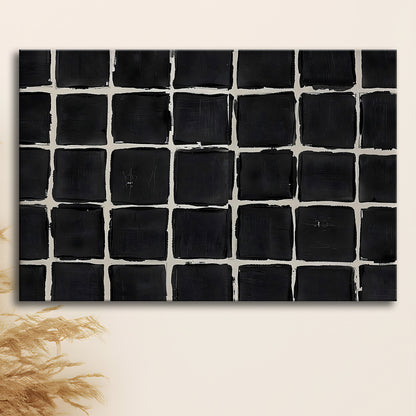 Mid Century Modern Moody Abstract Oil Painting Art Neutral Canvas Print Wall Art, Large Canvas Wall Art Designer