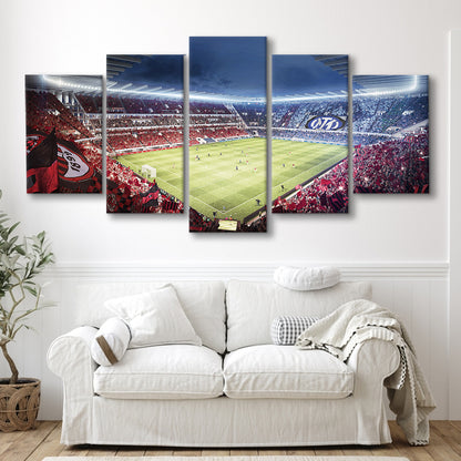 Milan San Siro Stadium, Stadium Canvas, Sport Art, Gift for him, 5 Panel, Large Canvas, Canvas Print Wall Art