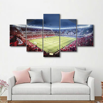 Milan San Siro Stadium, Stadium Canvas, Sport Art, Gift for him, 5 Panel, Large Canvas, Canvas Print Wall Art
