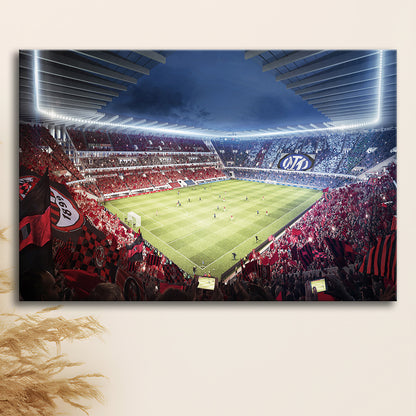 Milan San Siro Stadium, Stadium Canvas, Sport Art, Gift for him, Man Cave Decor, Art Print, Canvas Print Wall Art