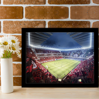 Milan San Siro Stadium, Stadium Canvas, Sport Art, Gift for him, Framed Art Print Wall Decor, Picture Framed