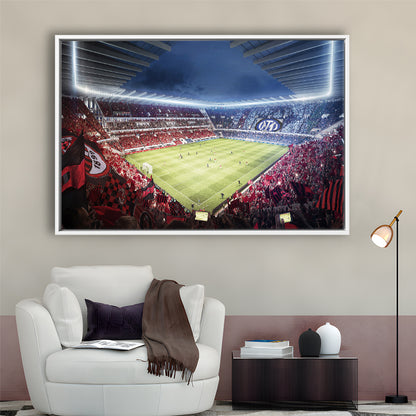 Milan San Siro Stadium, Stadium Canvas, Sport Art, Framed Canvas Print Wall Art, Floating Frame