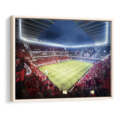 Milan San Siro Stadium, Stadium Canvas, Sport Art, Framed Canvas Print Wall Art, Floating Frame