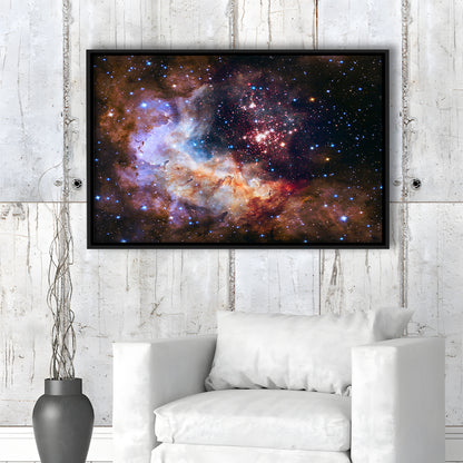Milky Way Decor, Milky Way Gift Set Milky Way Canvas Print , Framed Canvas Print Wall Art, Floating Frame