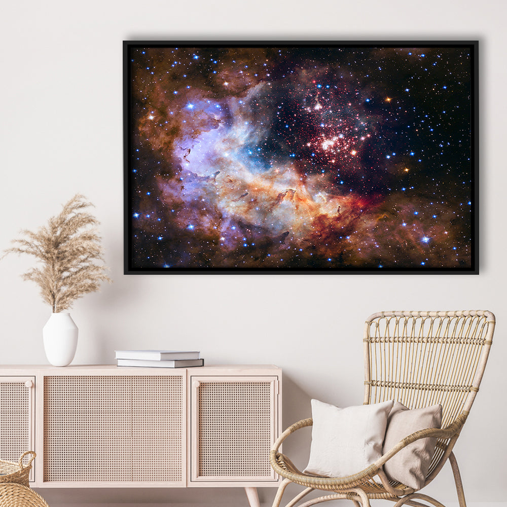 Milky Way Decor, Milky Way Gift Set Milky Way Canvas Print , Framed Canvas Print Wall Art, Floating Frame
