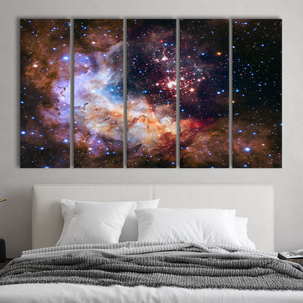 Milky Way decor, Milky way gift set Milky way canvas print , 5 Panel B Canvas Print Wall Art, Extra Large Canvas