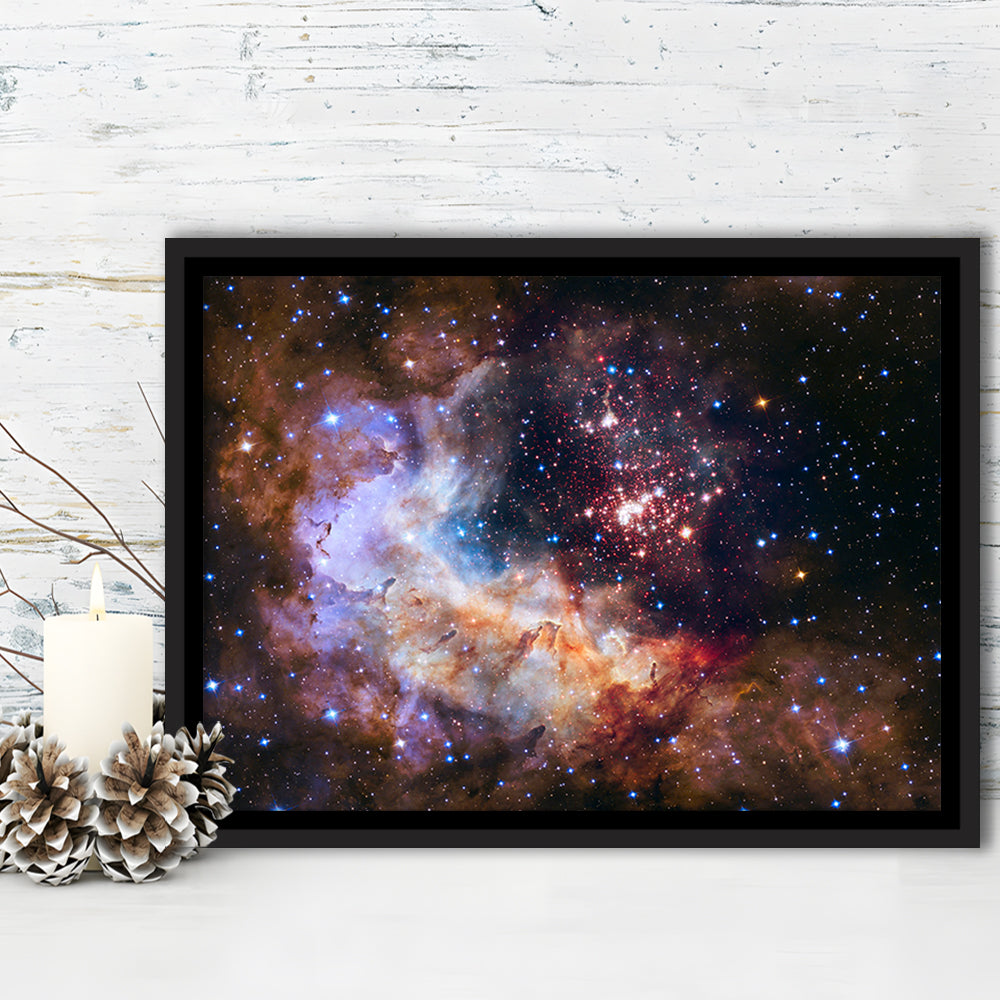 Milky Way Decor, Milky Way Gift Set Milky Way Canvas Print , Framed Canvas Print Wall Art, Floating Frame