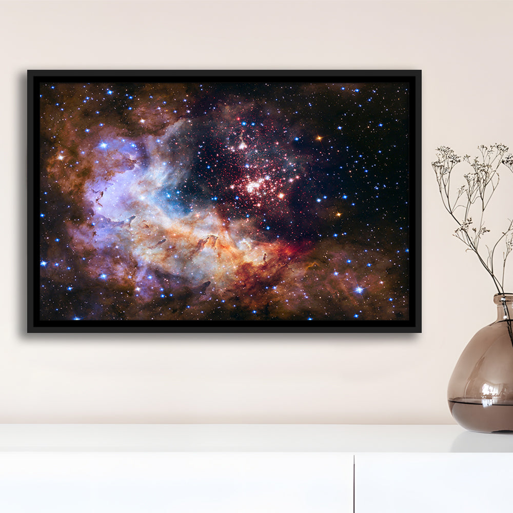 Milky Way Decor, Milky Way Gift Set Milky Way Canvas Print , Framed Canvas Print Wall Art, Floating Frame
