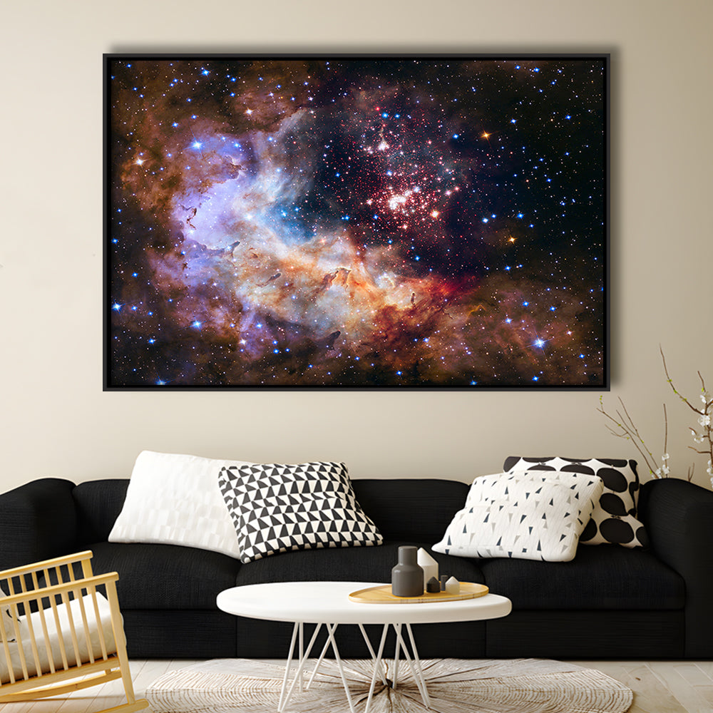 Milky Way Decor, Milky Way Gift Set Milky Way Canvas Print , Framed Canvas Print Wall Art, Floating Frame