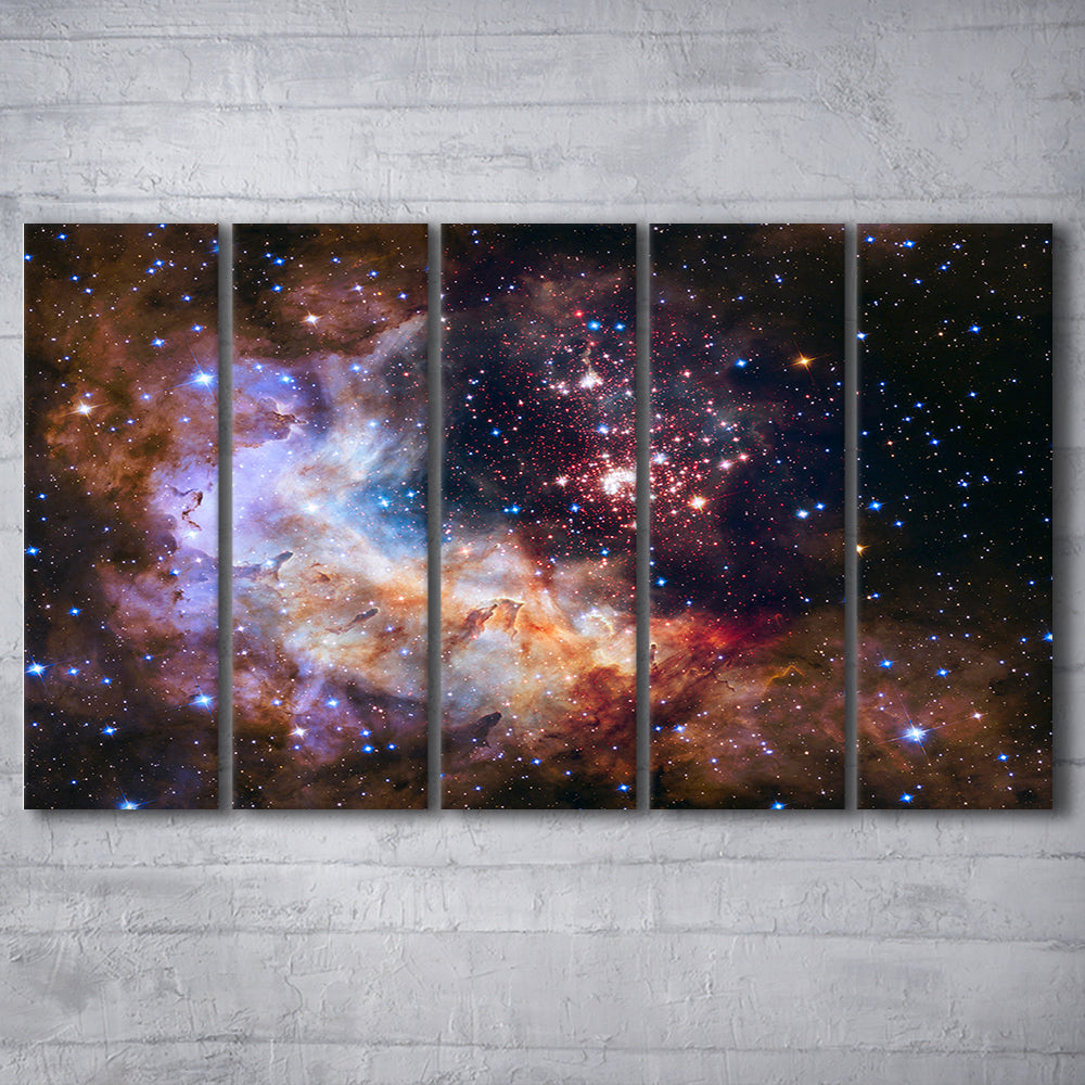 Milky Way decor, Milky way gift set Milky way canvas print , 5 Panel B Canvas Print Wall Art, Extra Large Canvas