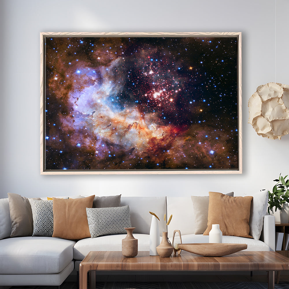 Milky Way Decor, Milky Way Gift Set Milky Way Canvas Print , Framed Canvas Print Wall Art, Floating Frame
