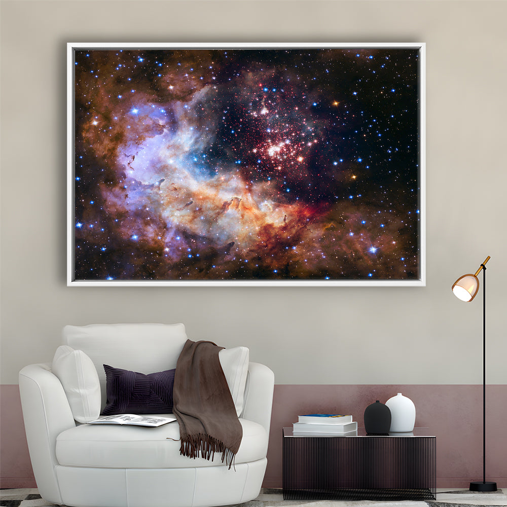 Milky Way Decor, Milky Way Gift Set Milky Way Canvas Print , Framed Canvas Print Wall Art, Floating Frame