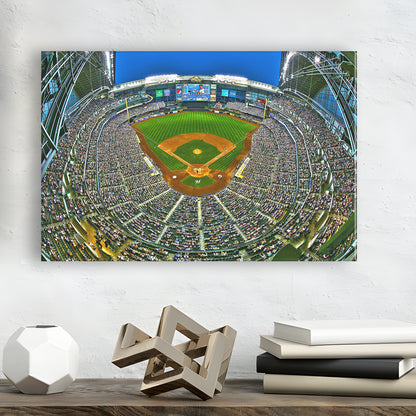 Miller Park in Wisconsin, Stadium Canvas, Sport Art, Gift for him, Man Cave Decor, Art Print, Canvas Print Wall Art