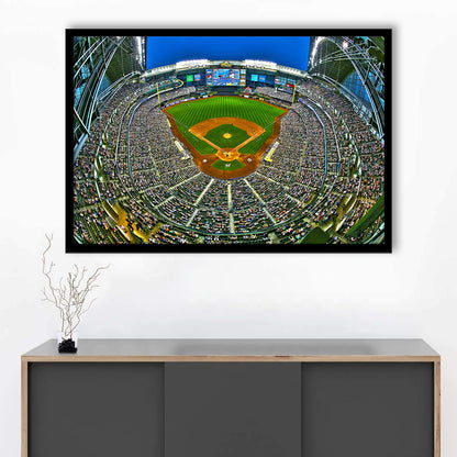 Miller Park in Wisconsin, Stadium Canvas, Sport Art, Gift for him, Framed Art Print Wall Decor, Picture Framed