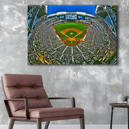Miller Park in Wisconsin, Stadium Canvas, Sport Art, Gift for him, Man Cave Decor, Art Print, Canvas Print Wall Art