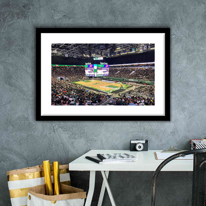Milwaukee Bucks Fiserv Arena, Stadium Canvas, Sport Art, Gift for him, White Border Framed Art Print Wall Decor