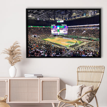 Milwaukee Bucks Fiserv Arena, Stadium Canvas, Sport Art, Framed Canvas Print Wall Art, Floating Frame
