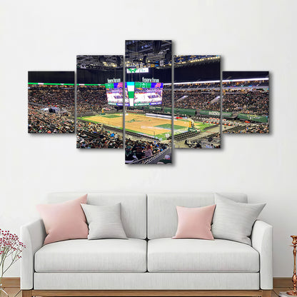 Milwaukee Bucks Fiserv Arena, Stadium Canvas, Sport Art, Gift for him, 5 Panel, Large Canvas, Canvas Print Wall Art