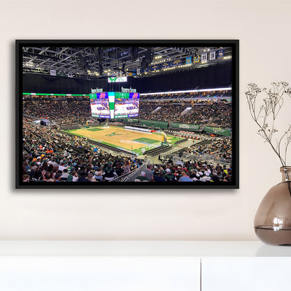 Milwaukee Bucks Fiserv Arena, Stadium Canvas, Sport Art, Framed Canvas Print Wall Art, Floating Frame