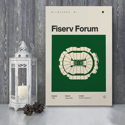 Milwaukee Bucks Stadium Print, Fiserv Forum Stadium Print, Fan Gifts, Sport Art, Canvas Print Wall Art