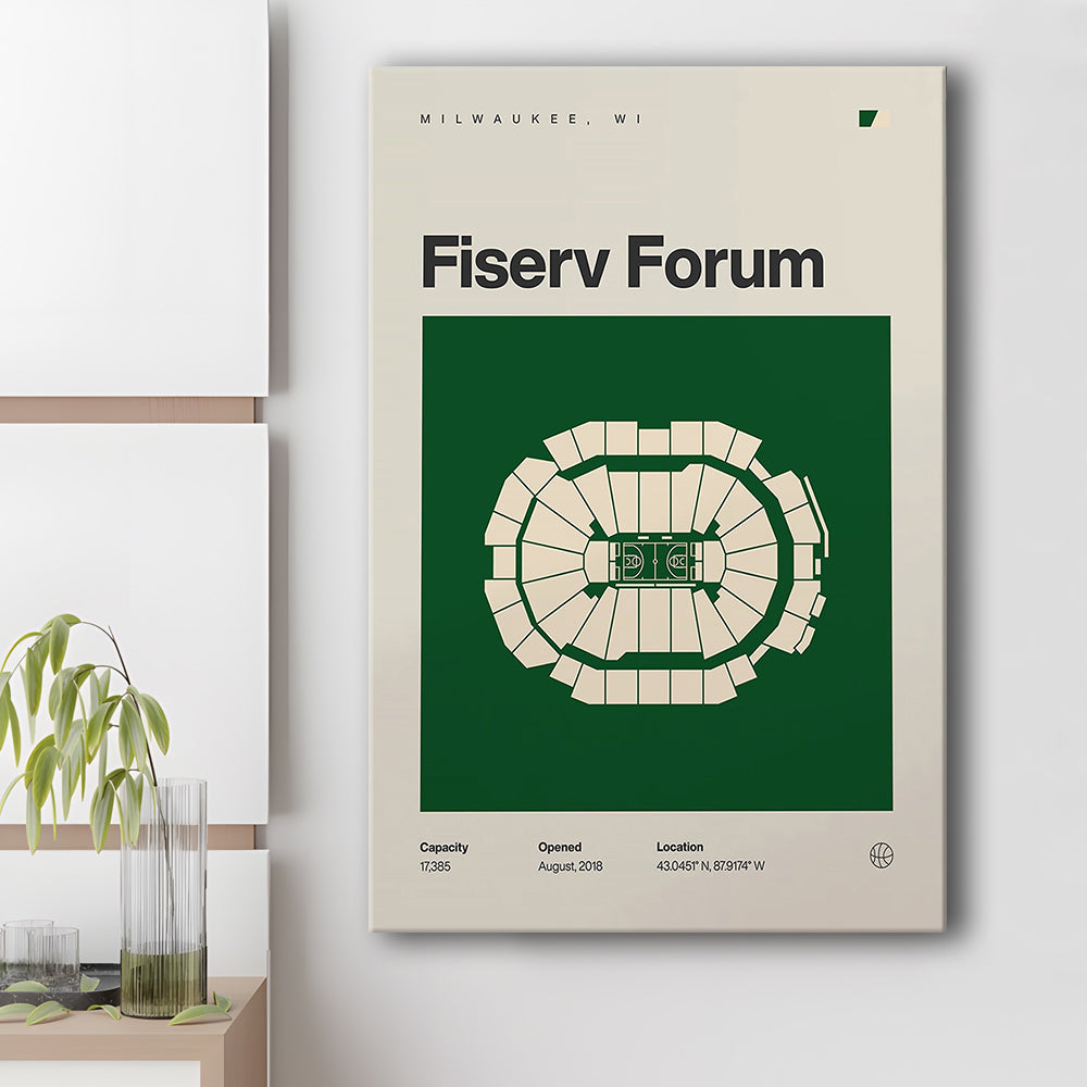 Milwaukee Bucks Stadium Print, Fiserv Forum Stadium Print, Fan Gifts, Sport Art, Canvas Print Wall Art